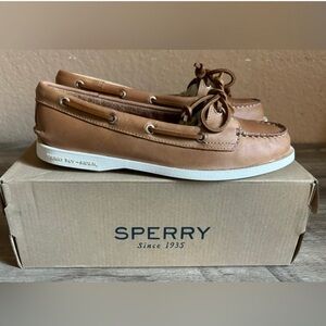 Sperry Women’s Audrey 2 Eye Tan Leather
Boat Shoes 6.5 NIB NEW Sold Out